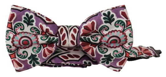 Dolce & Gabbana Multicolor Silk Bow Tie Elegant Accessory