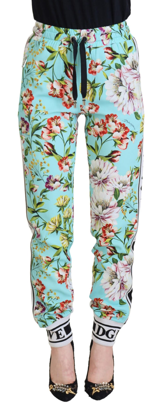 Dolce & Gabbana Multicolor Floral Sweatpants Pants