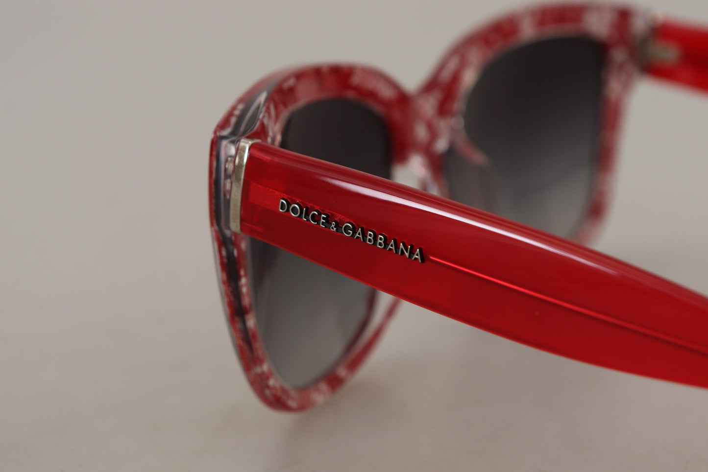 Dolce & Gabbana Elegant Red Lace-Insert Sunglasses