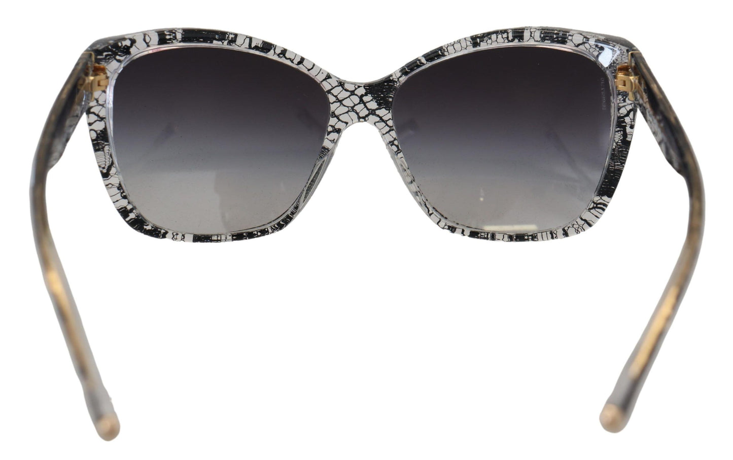 Dolce & Gabbana Chic White Lace Trimmed Sunglasses