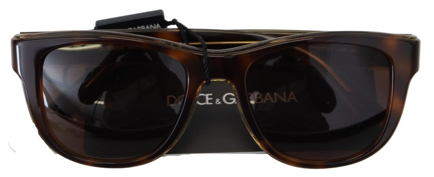 Dolce & Gabbana Chic Unisex Brown Acetate Sunglasses