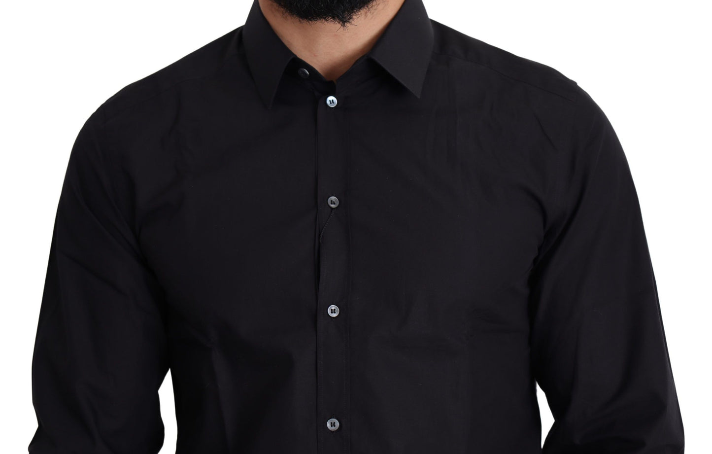 Dolce & Gabbana Sleek Black Cotton Dress Shirt