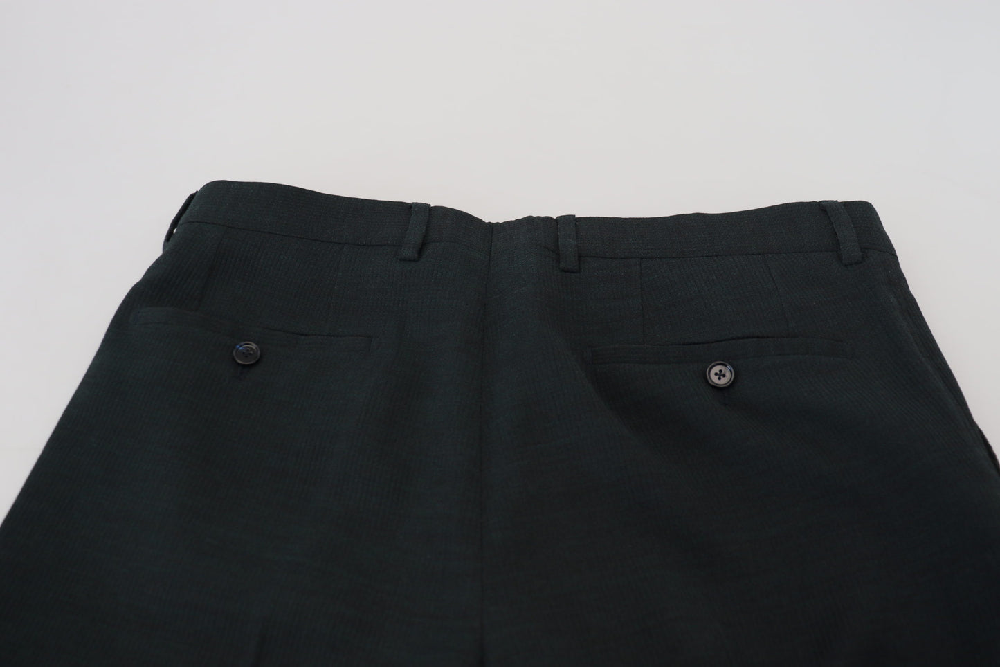 Dolce & Gabbana Blue Wool Slim Fit Formal Pants