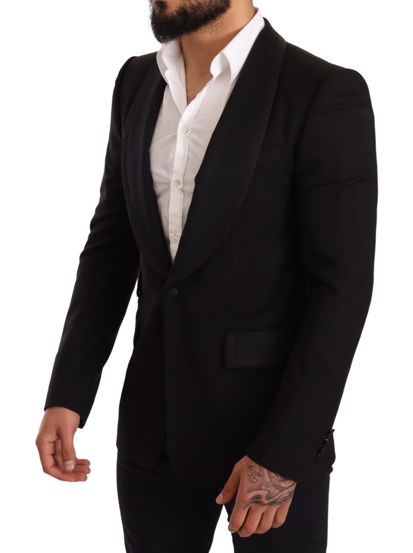 Dolce & Gabbana Elegant Black Slim Fit Formal Blazer