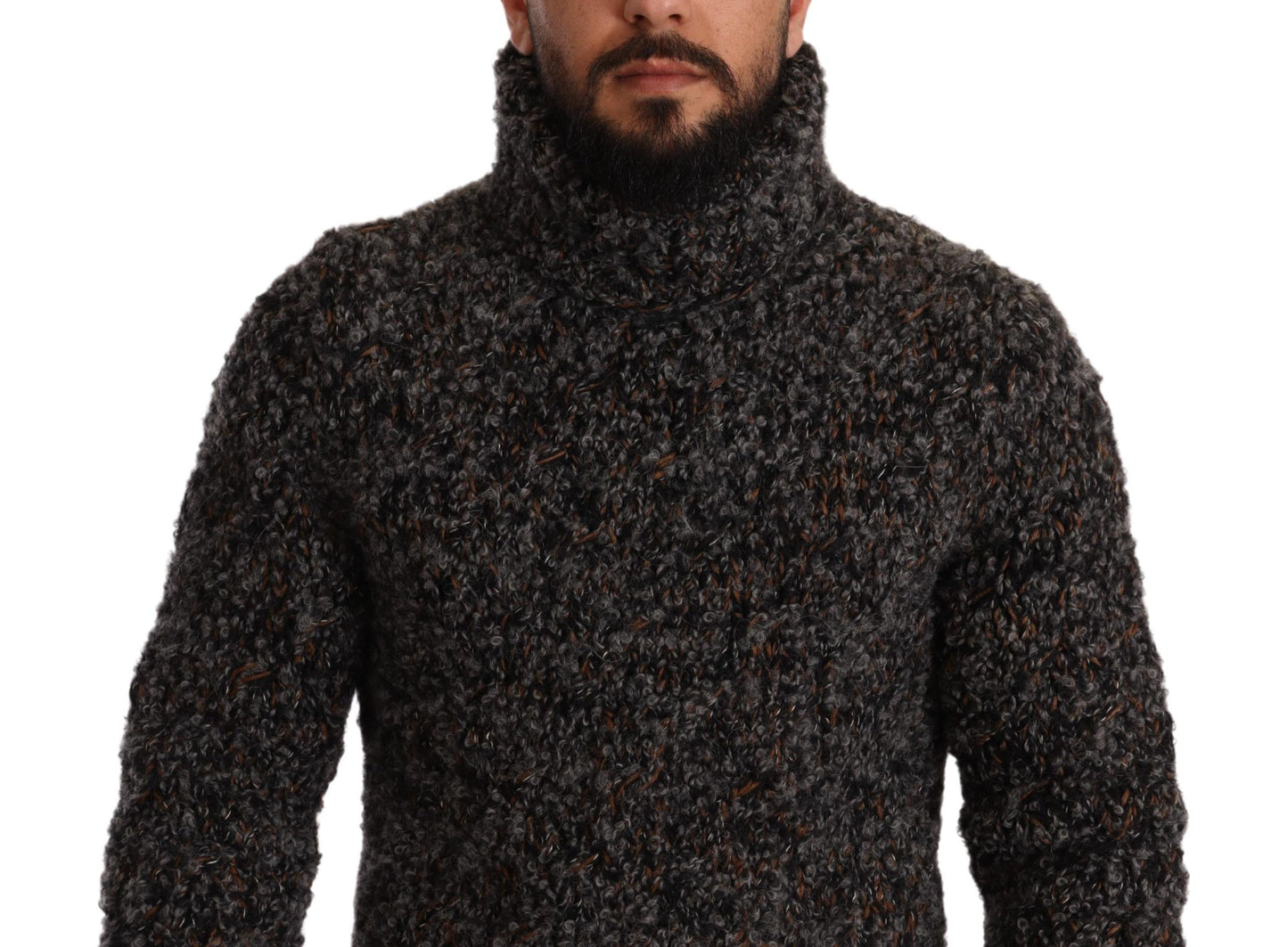 Dolce & Gabbana Gray Wool Blend Turtleneck Pullover Sweater