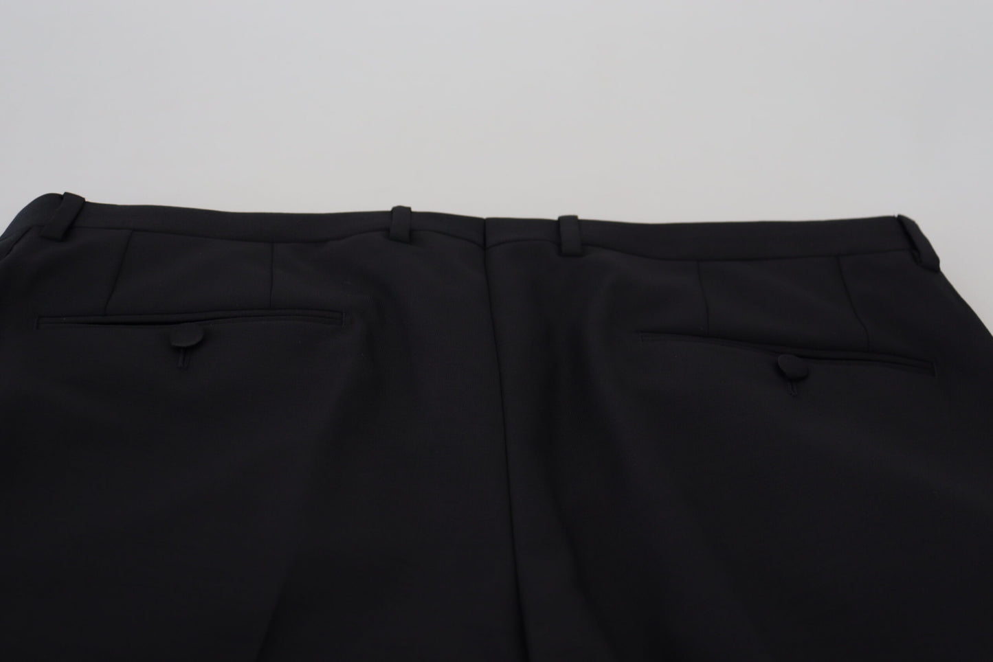 Dolce & Gabbana Black Wool Chino Dress Formal Pants