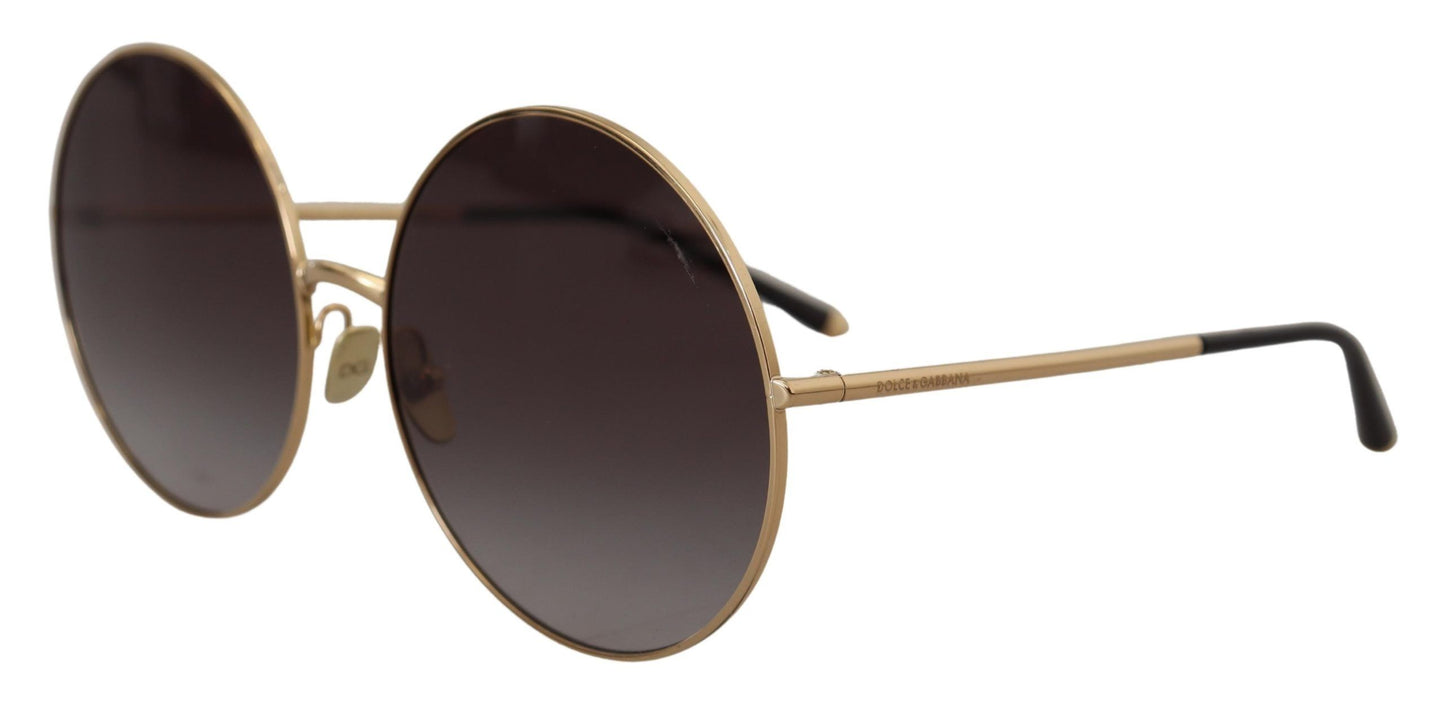 Dolce & Gabbana Elegant Black Gold Gradient Sunglasses