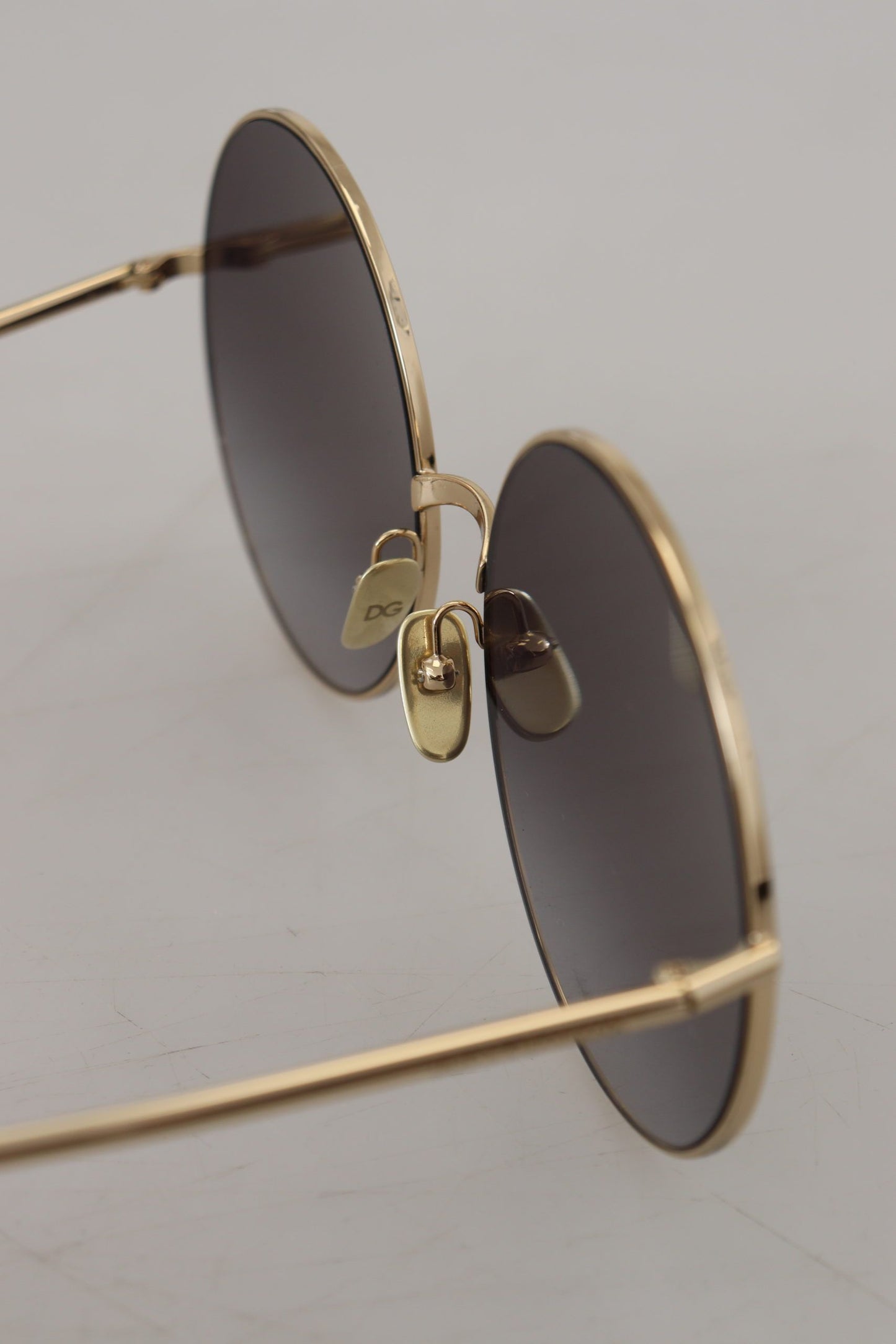 Dolce & Gabbana Elegant Black Gold Gradient Sunglasses