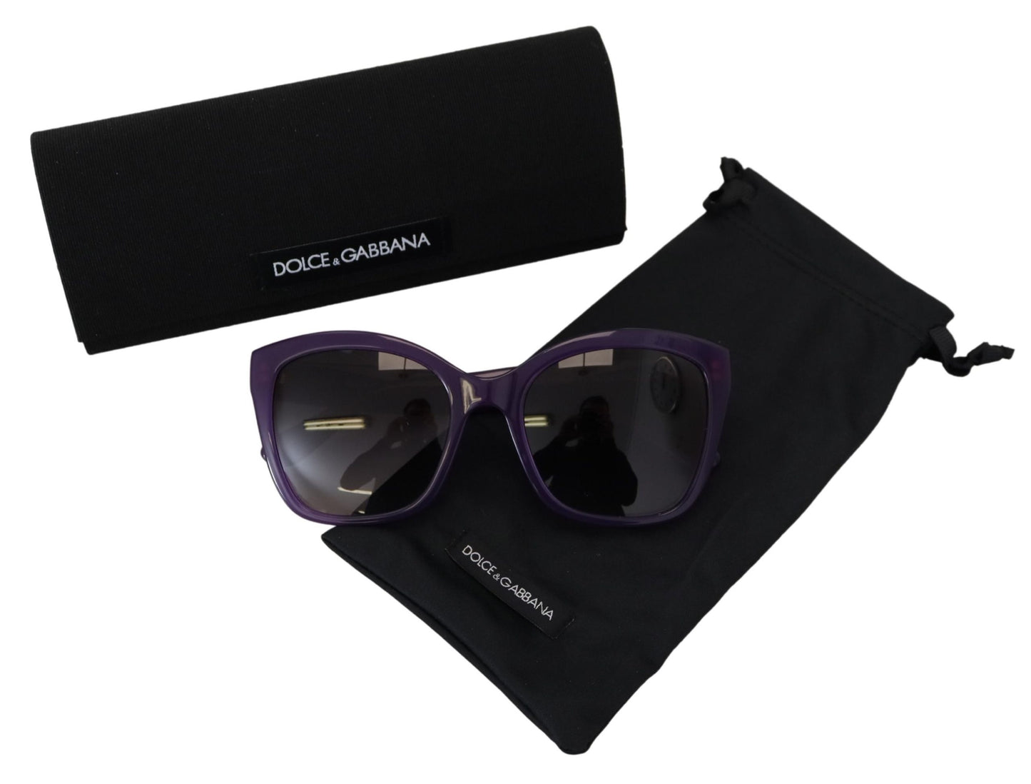 Dolce & Gabbana Elegant Purple Gradient Lens Sunglasses