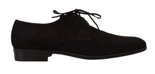 Dolce & Gabbana Elegant Black Leather Derby Dress Shoes