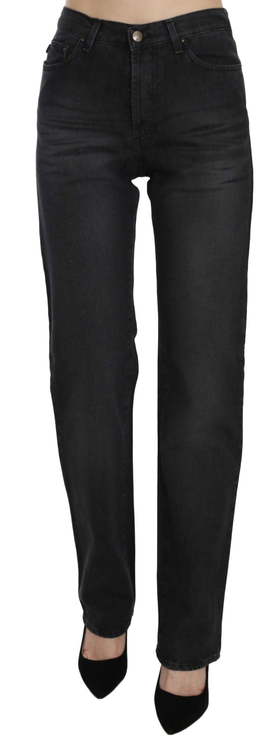 Just Cavalli Elevate Your Style: Chic Black High Waist Denim