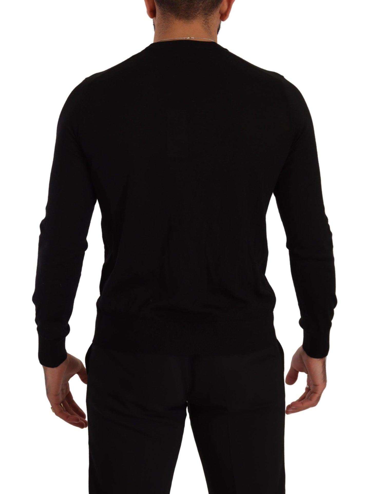 Dolce & Gabbana Black Cashmere Button Down Cardigan Sweater