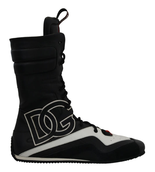 Dolce & Gabbana Multicolor Leather High-Top Sneakers