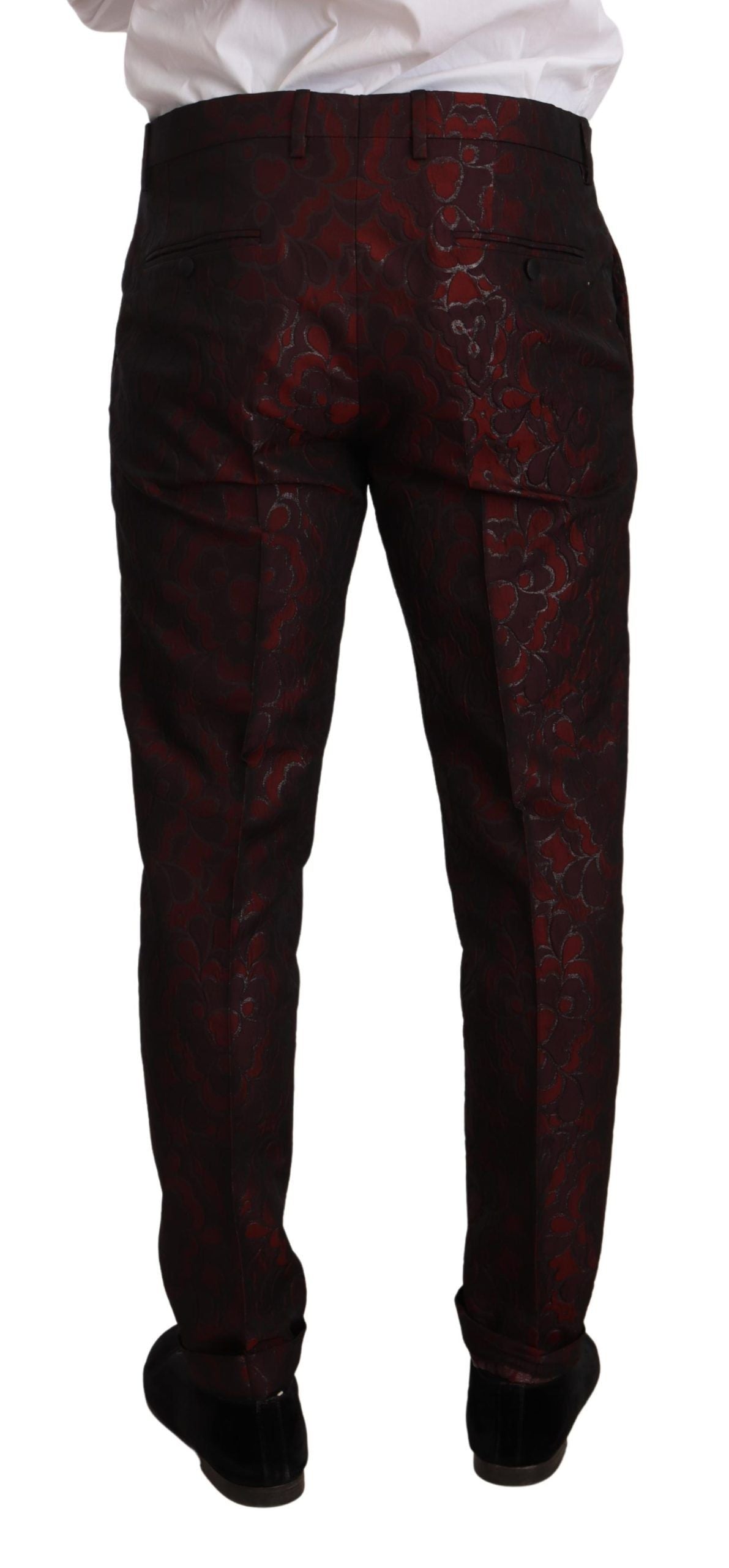 Dolce & Gabbana Elegant Red Martini Three Piece Suit