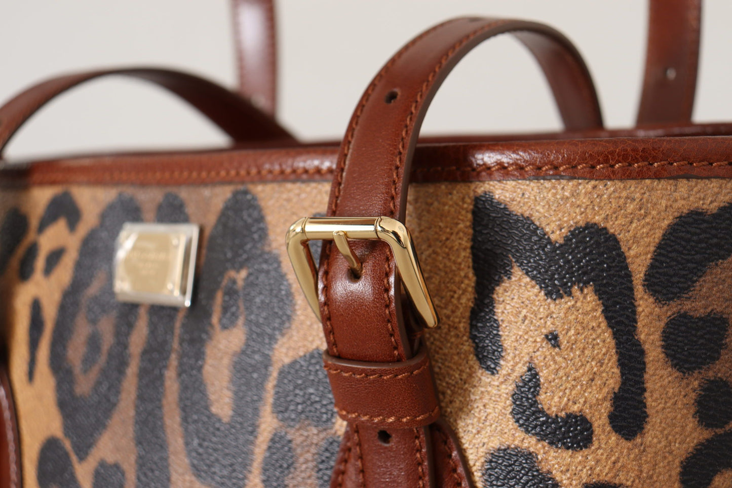 Dolce & Gabbana Elegant Leopard Bucket Tote Bag