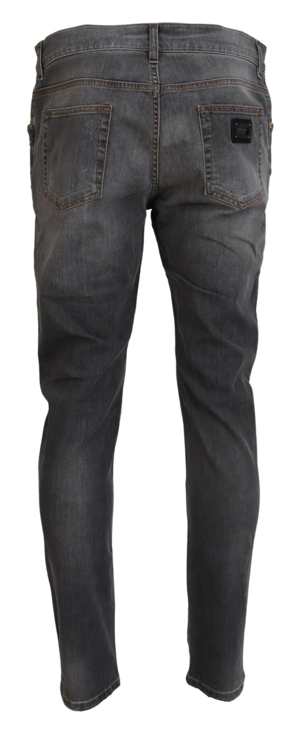 Dolce & Gabbana Elegant Gray Slim Fit Denim Jeans