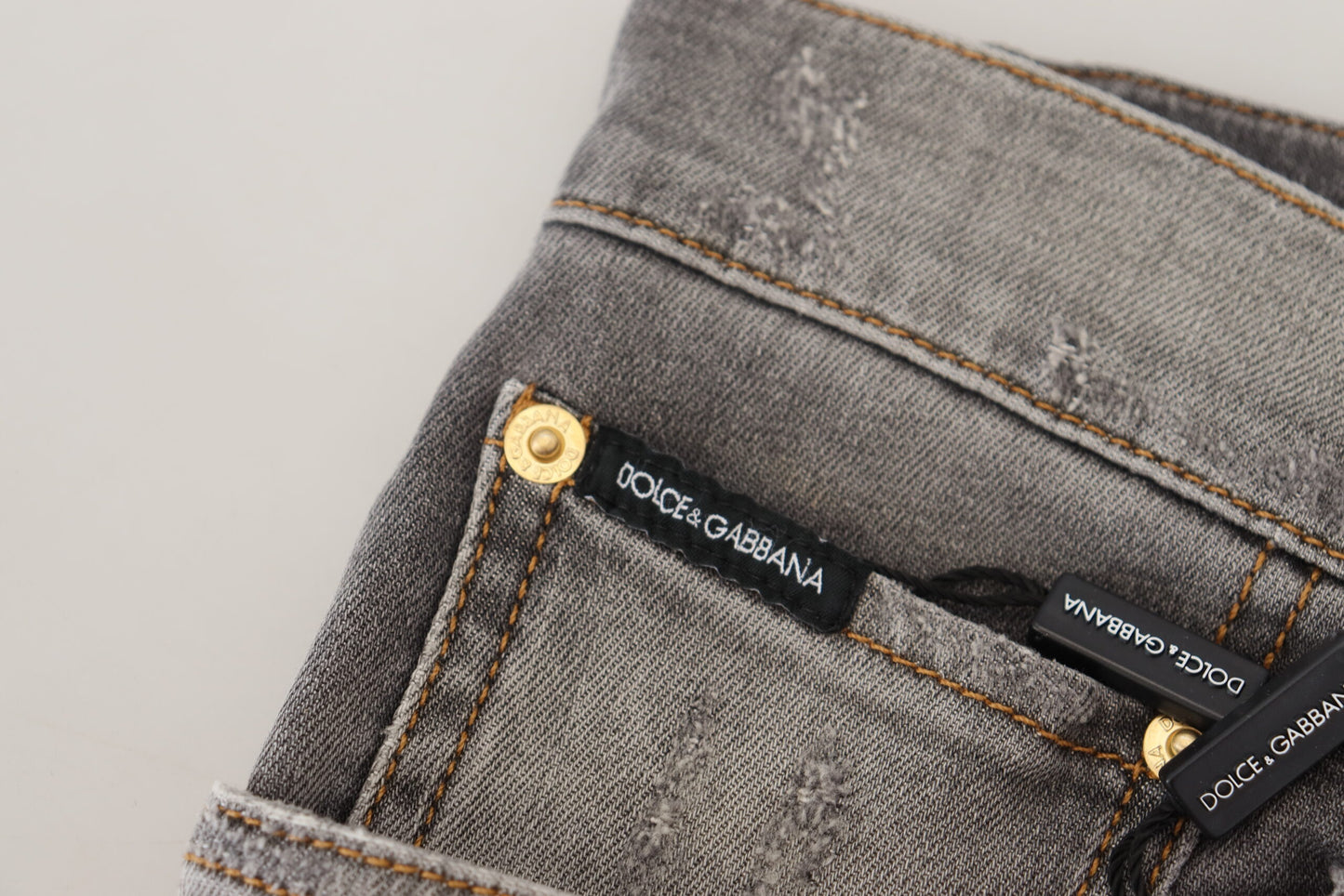 Dolce & Gabbana Elegant Gray Slim Fit Denim Jeans