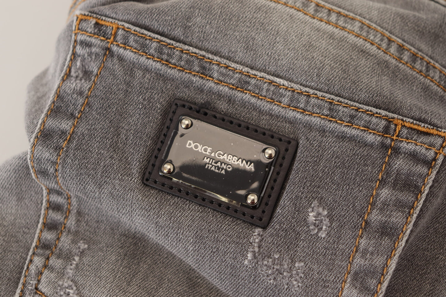 Dolce & Gabbana Elegant Gray Slim Fit Denim Jeans