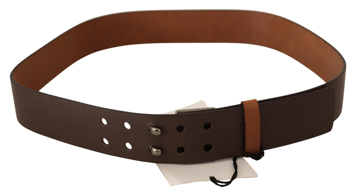 Costume National Elegant Brown Leather Fashion Belt