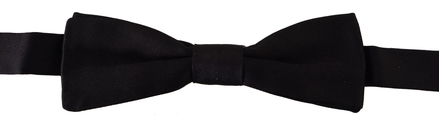 Dolce & Gabbana Elegant Black Silk Bow Tie