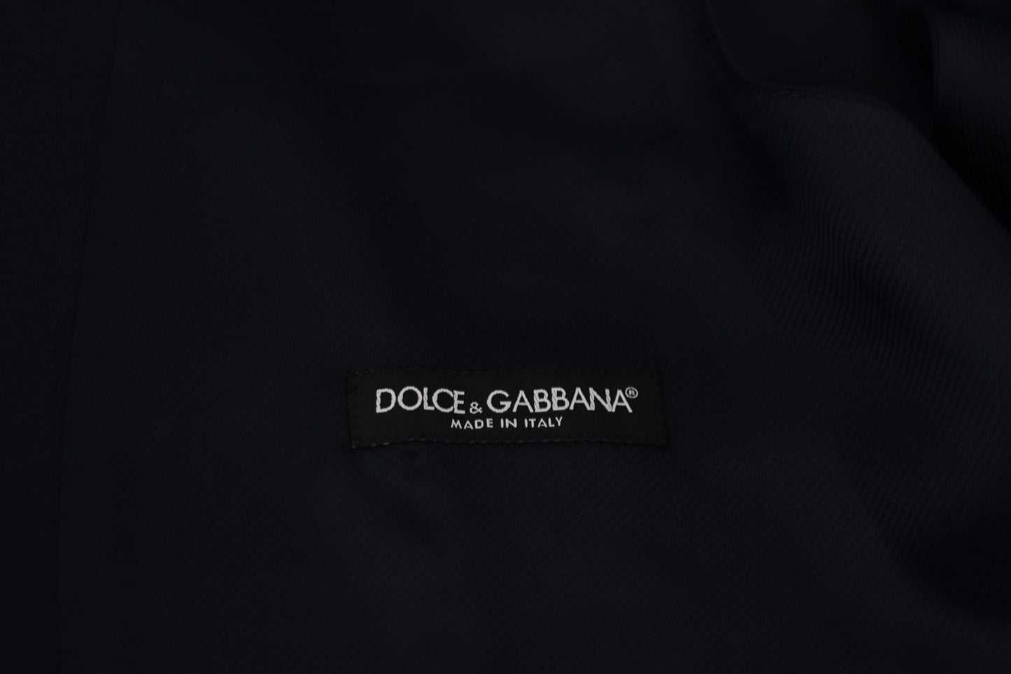 Dolce & Gabbana Dark Blue Wool Stretch Waistcoat Formal Vest