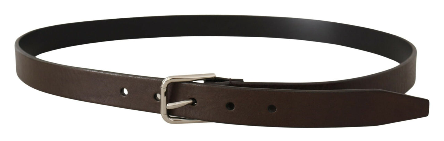 Dolce & Gabbana Elegant Leather Belt with Metal Buckle