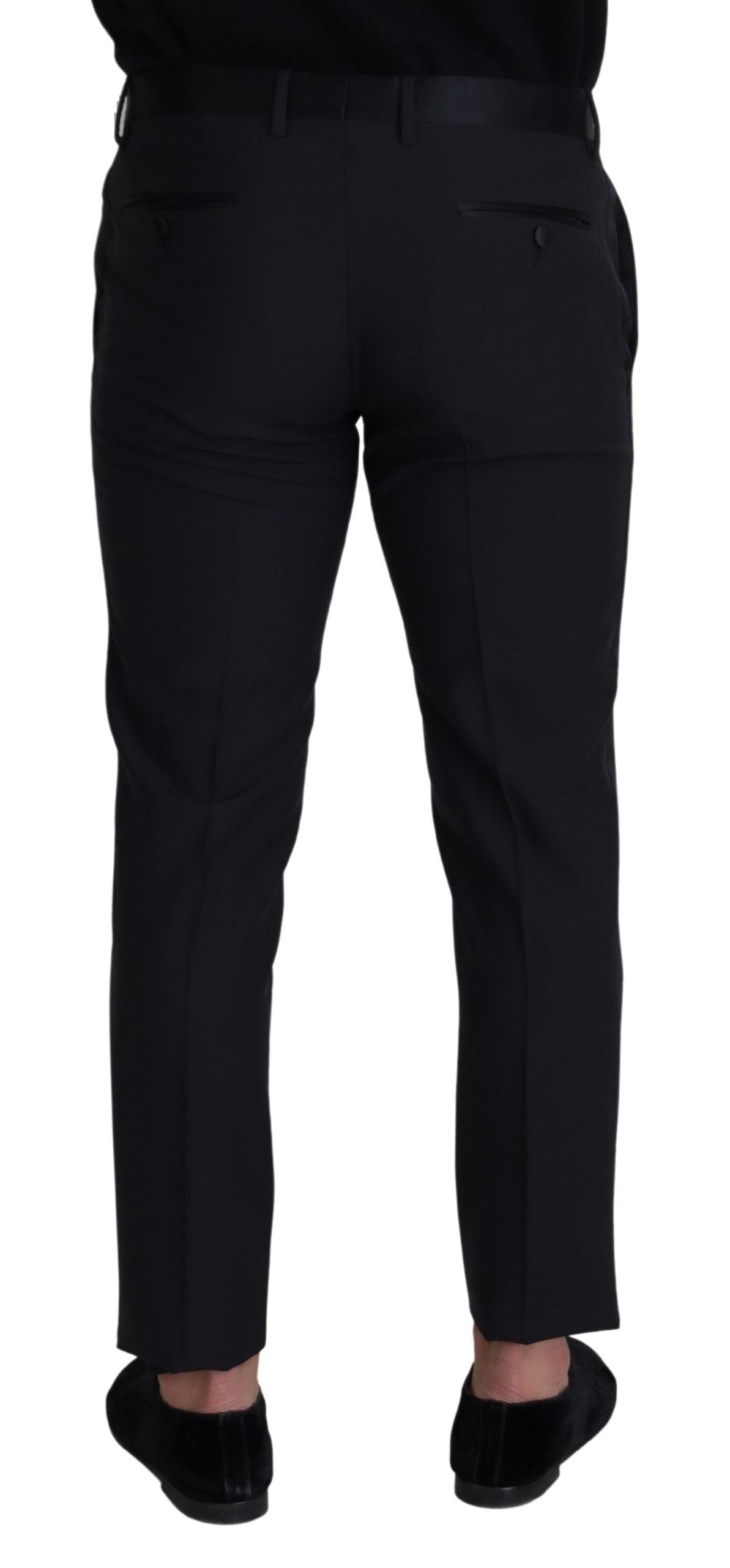 Dolce & Gabbana Black Wool Men Formal Pants