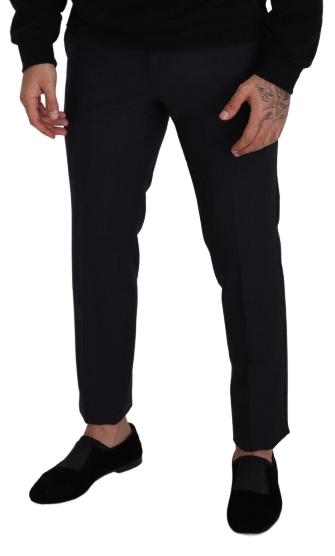 Dolce & Gabbana Black Wool Men Formal Pants