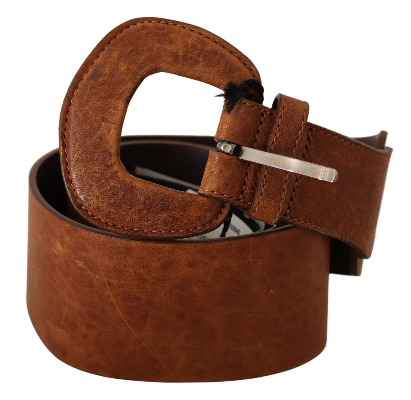 Costume National Elegant Brown Leather Fashion Belt