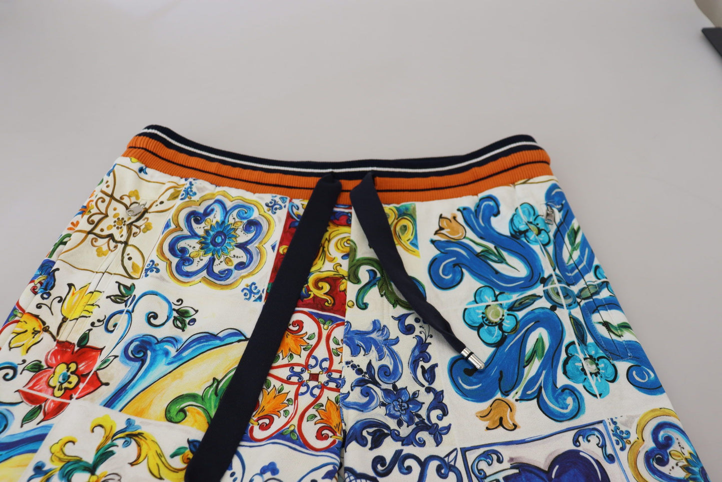 Dolce & Gabbana Multicolored Majolica Print Gym Sweatpants