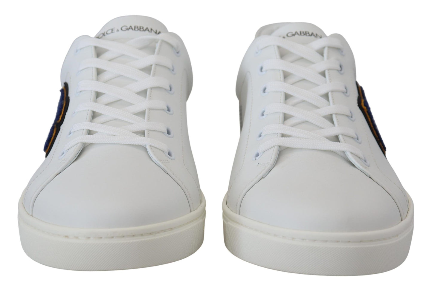 Dolce & Gabbana Elegant White Leather Men's Sneakers