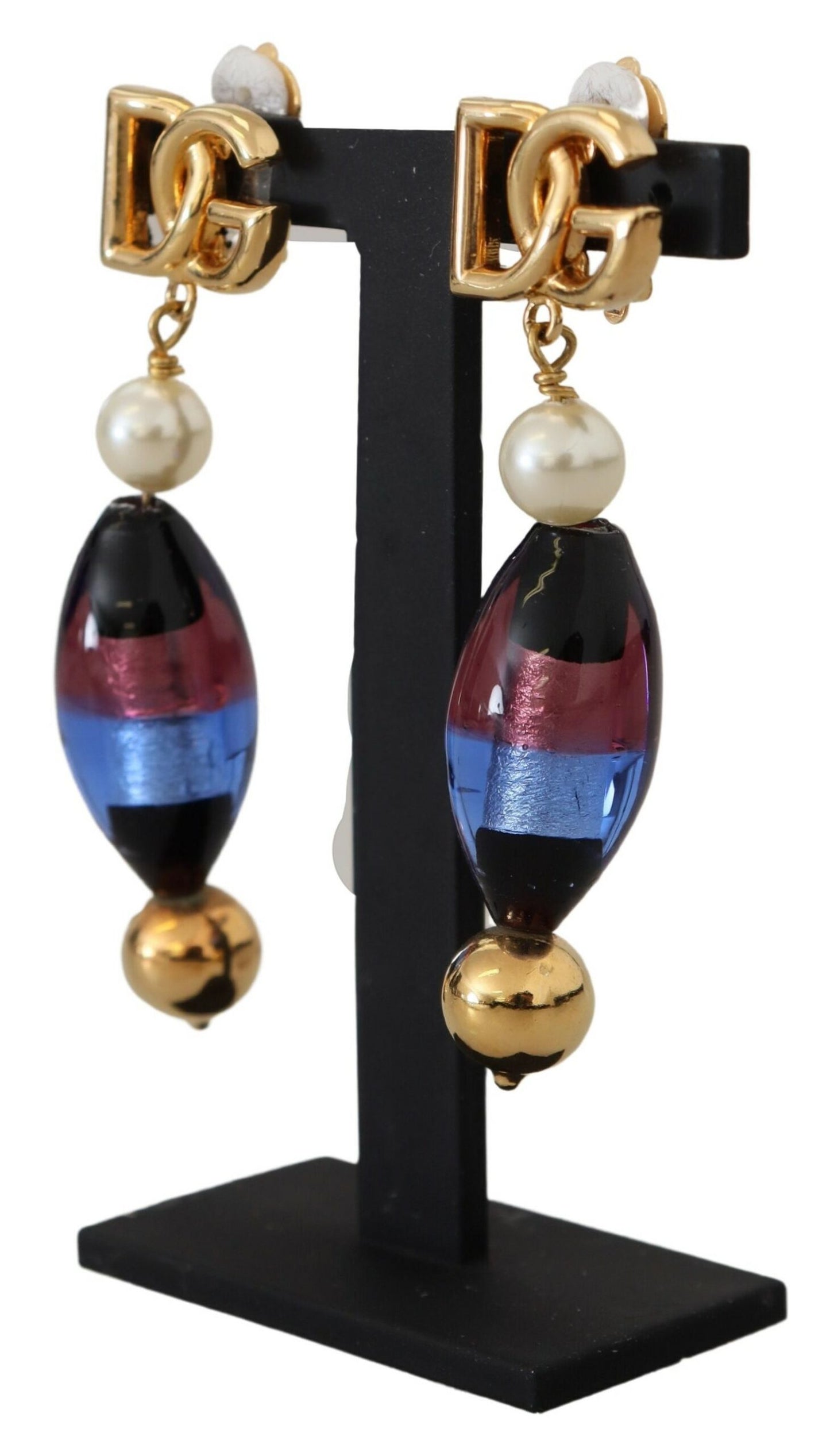 Dolce & Gabbana Sicilian Motif Clip-On Dangling Earrings