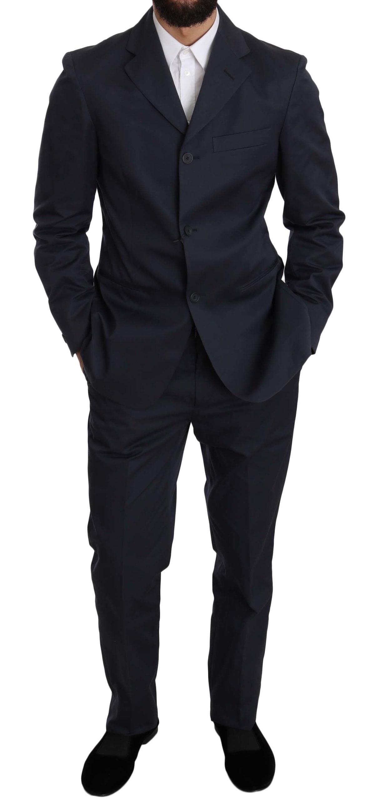 Romeo Gigli Elegant Blue Two-Piece Suit