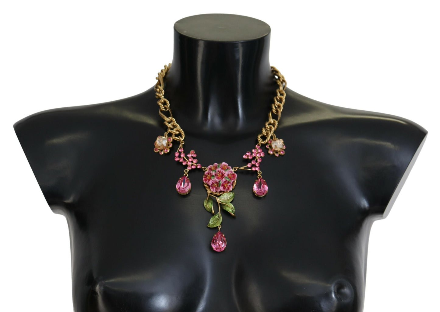 Dolce & Gabbana Elegant Floral Roses Gold-Plated Necklace