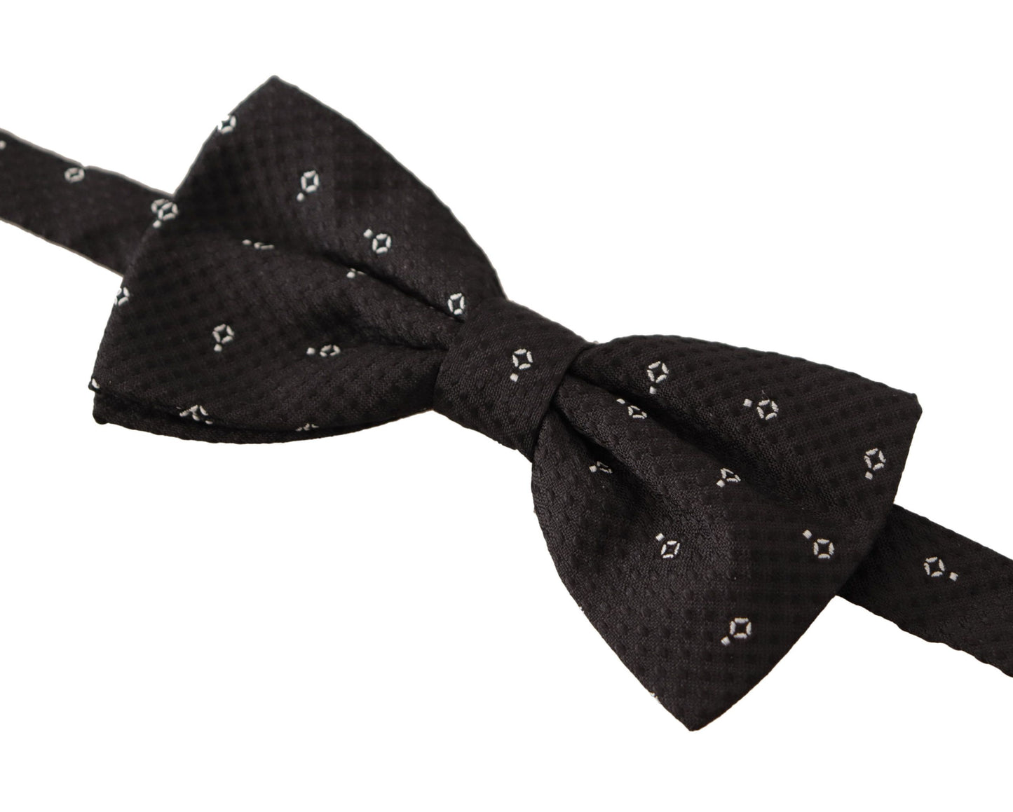 Dolce & Gabbana Elegant Black Polka Dot Silk Bow Tie