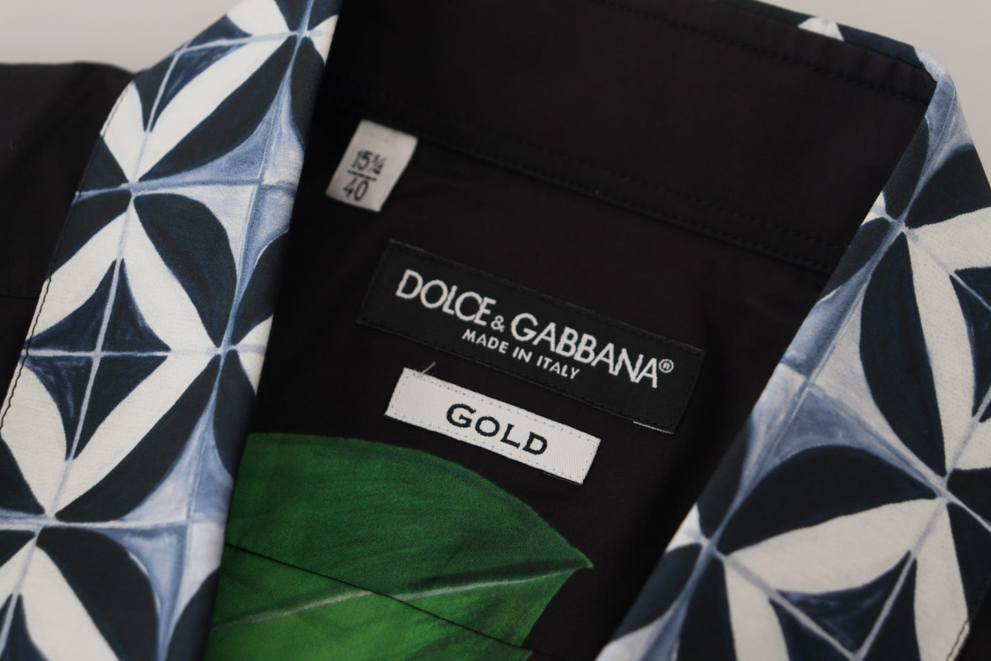 Dolce & Gabbana Multicolor Floral Slim Gold Formal Shirt