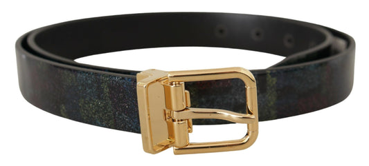 Dolce & Gabbana Elegant Black Vernice Leather Belt