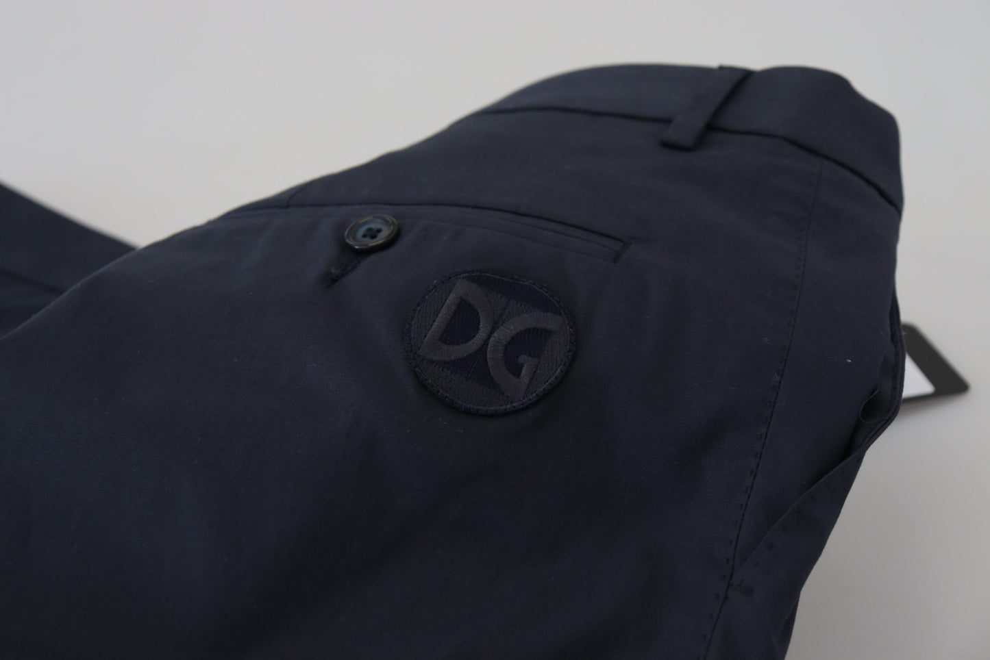 Dolce & Gabbana Blue Cotton Chino Formal Pants