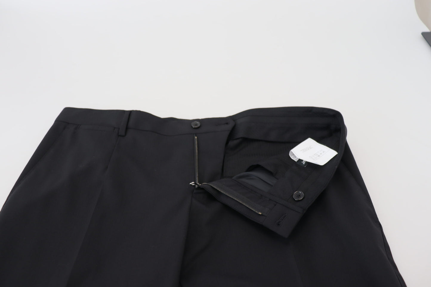 Dolce & Gabbana Black Wool Chino Formal Pants