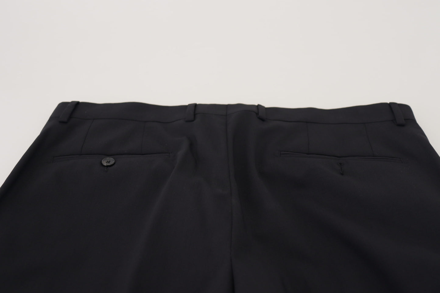 Dolce & Gabbana Black Wool Chino Formal Pants