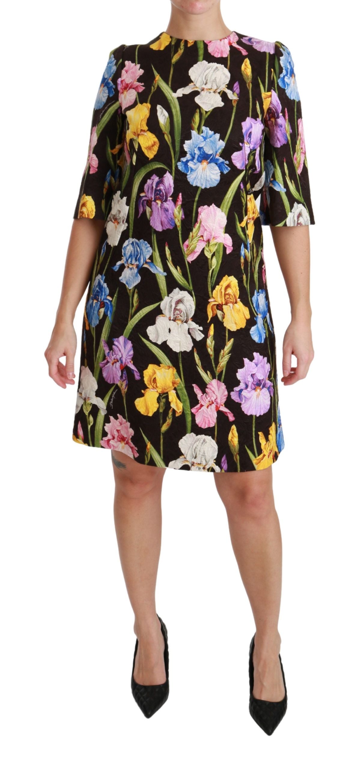 Dolce & Gabbana Floral Brocade Shift Mini Dress