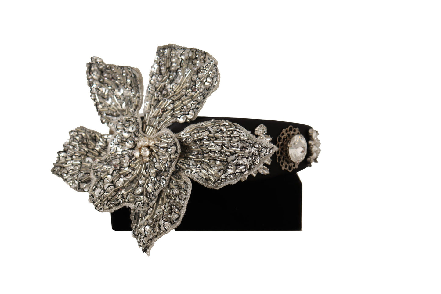 Dolce & Gabbana Elegant Crystal Diadem Headband - Chic Black