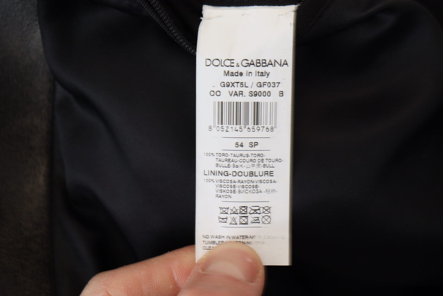 Dolce & Gabbana Elegant Black Leather Jacket with Silver Details