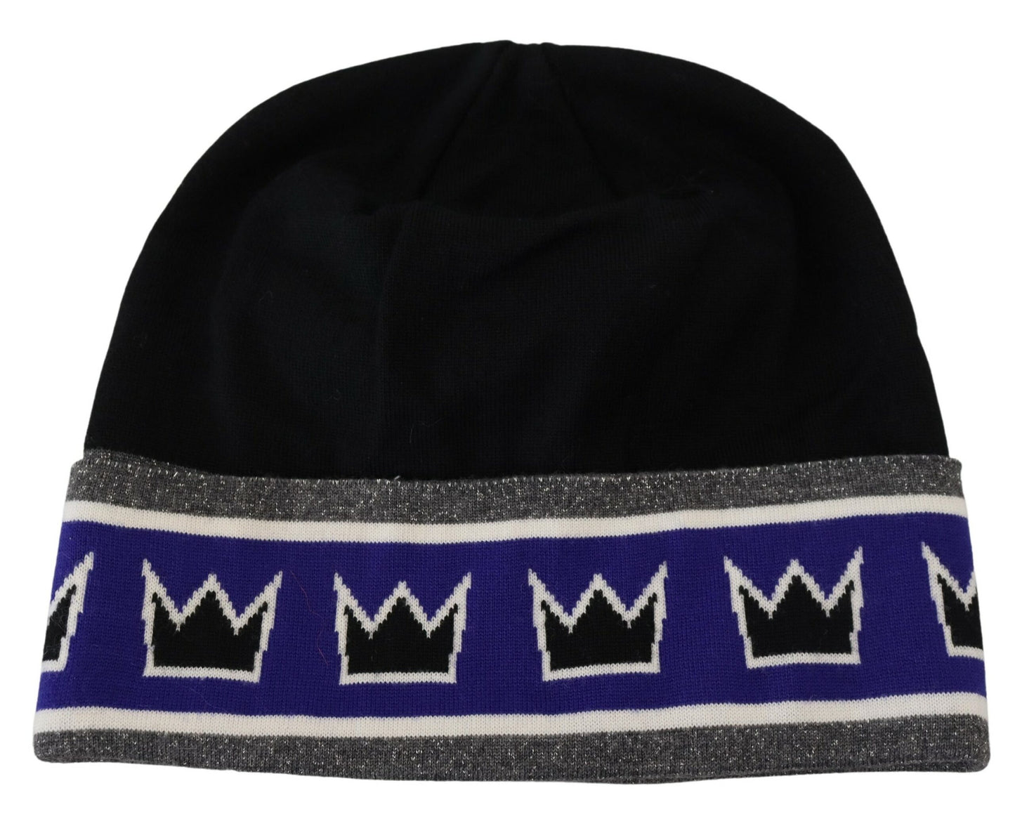 Dolce & Gabbana Multicolor Wool Blend Beanie with Queen Logo