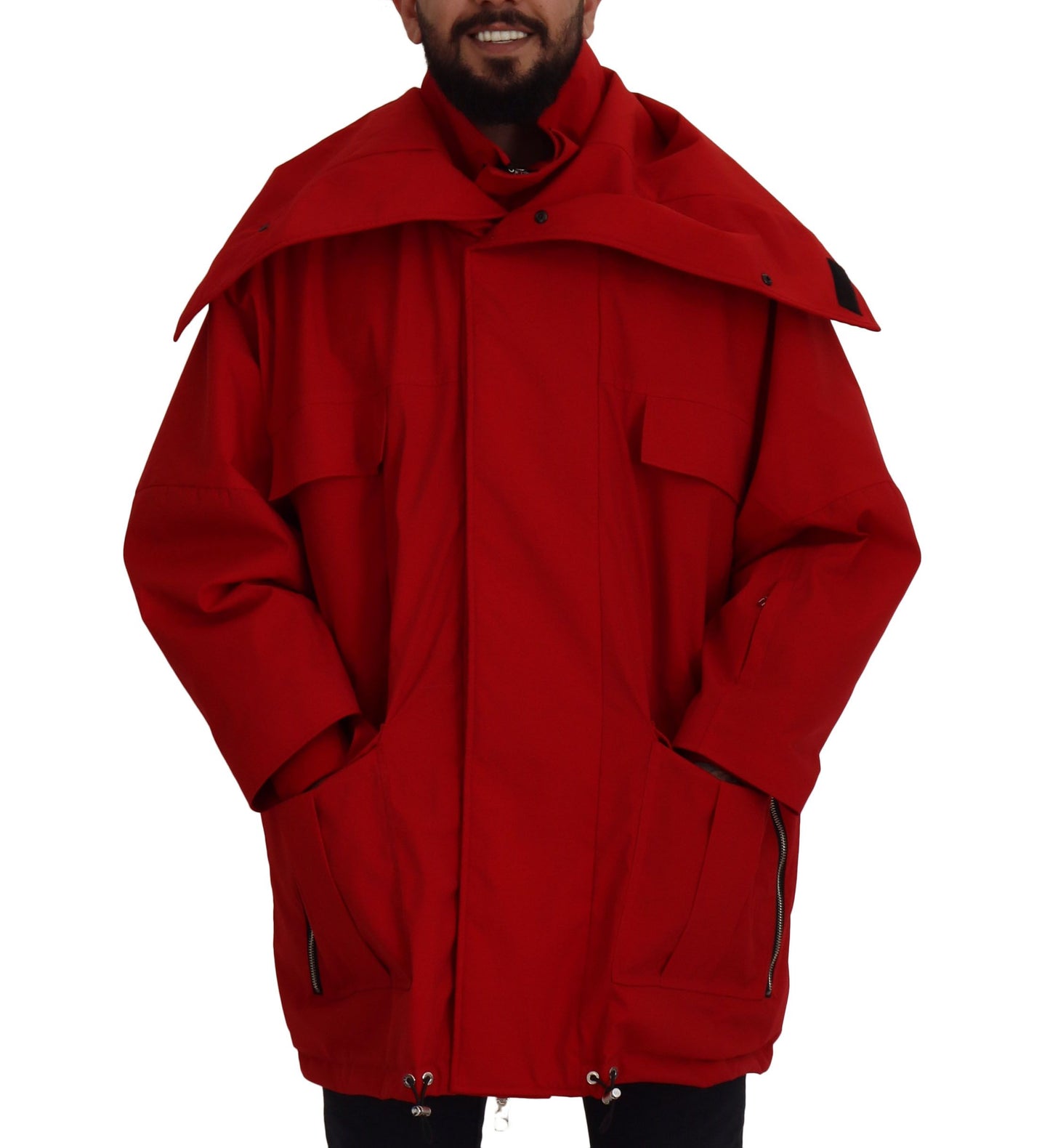 Dolce & Gabbana Sleek Red Lightweight Windbreaker Jacket