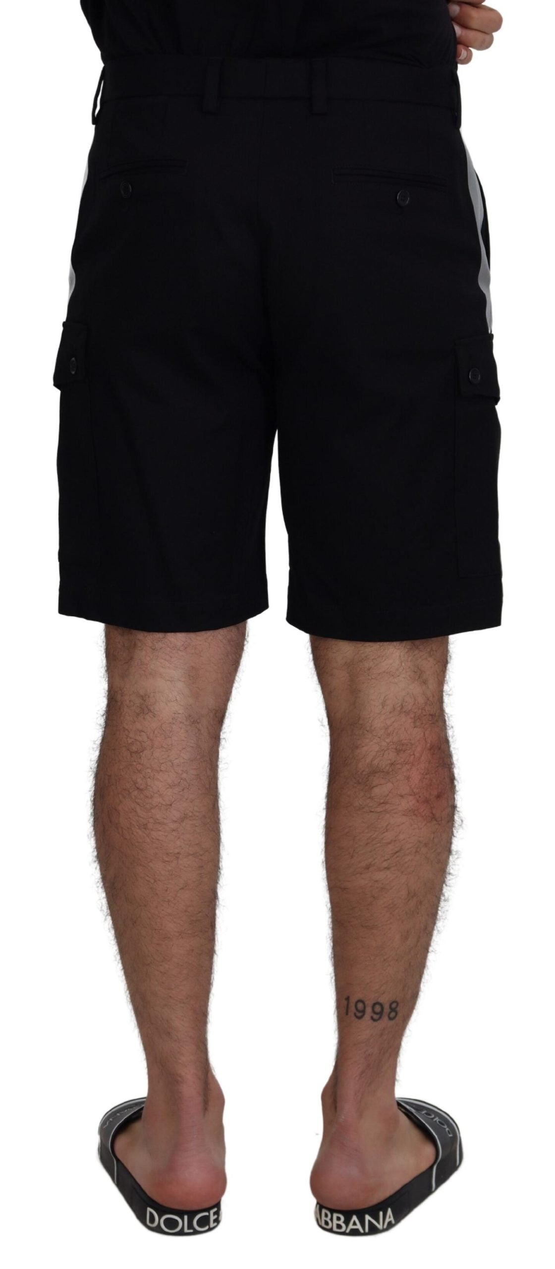 Dolce & Gabbana Black Bermuda Cargo Casual Shorts