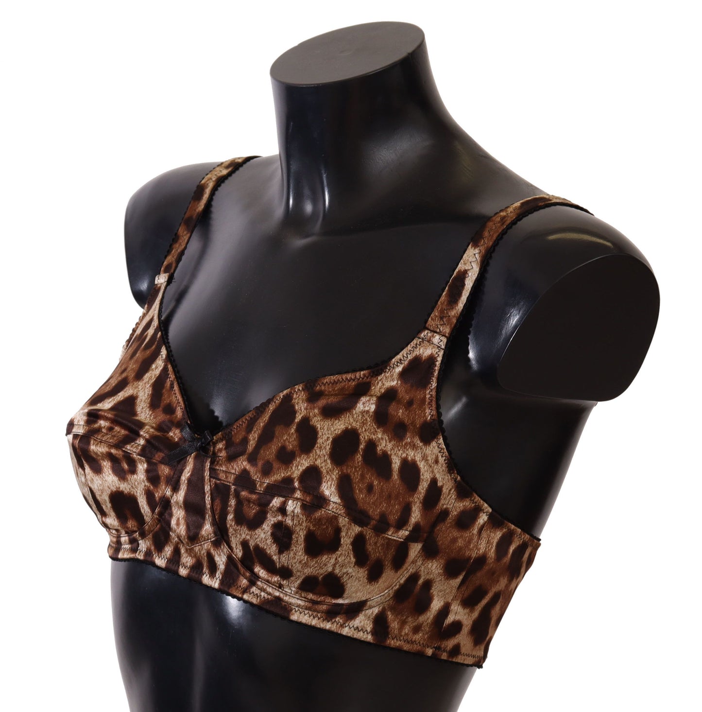 Dolce & Gabbana Brown Leopard Women Bra Underwear