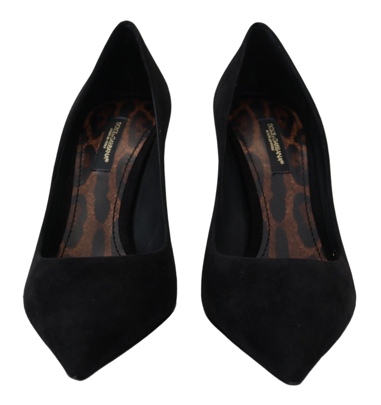 Dolce & Gabbana Elegant Black Suede Stiletto Heels Pumps