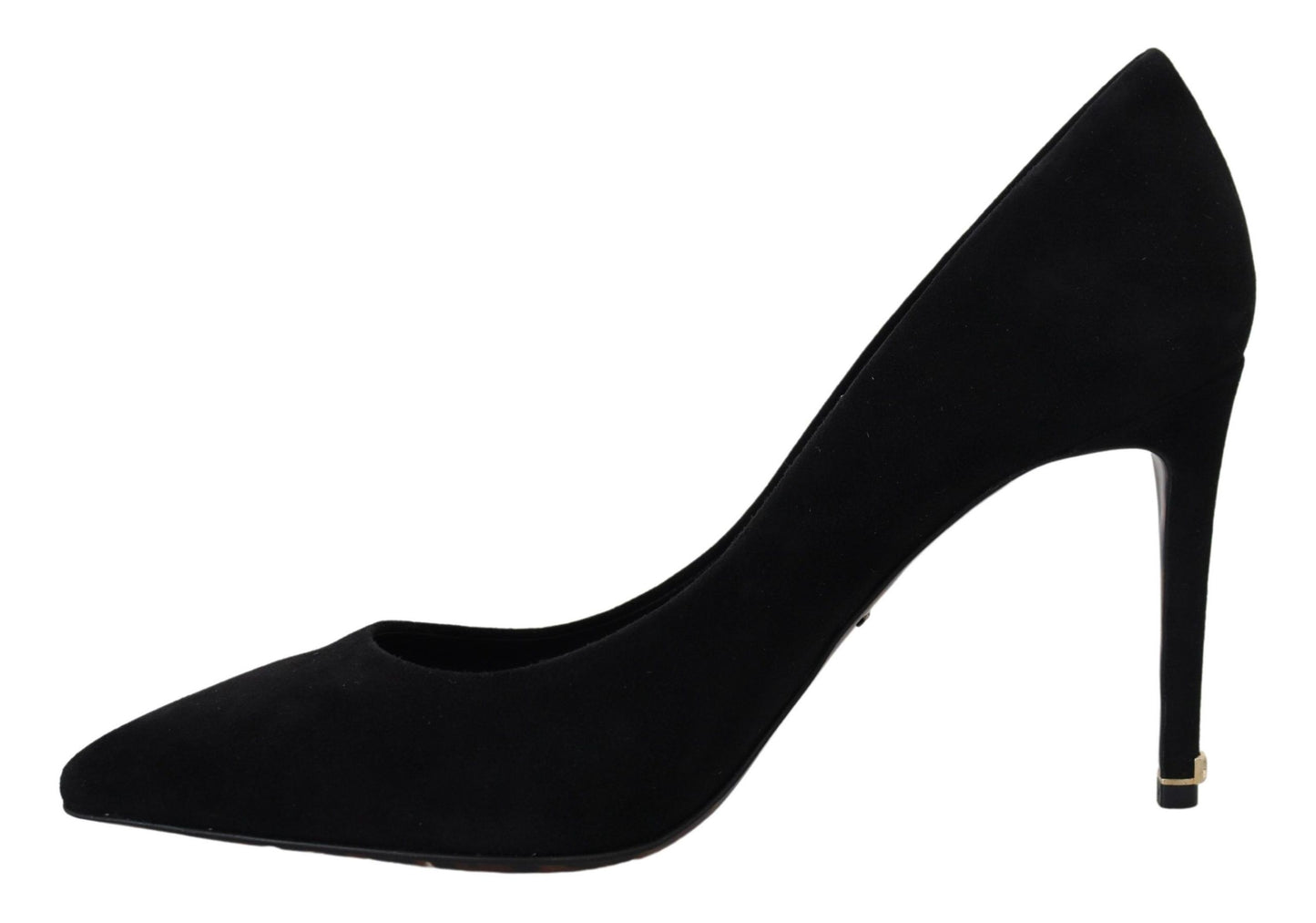 Dolce & Gabbana Elegant Black Suede Stiletto Heels Pumps