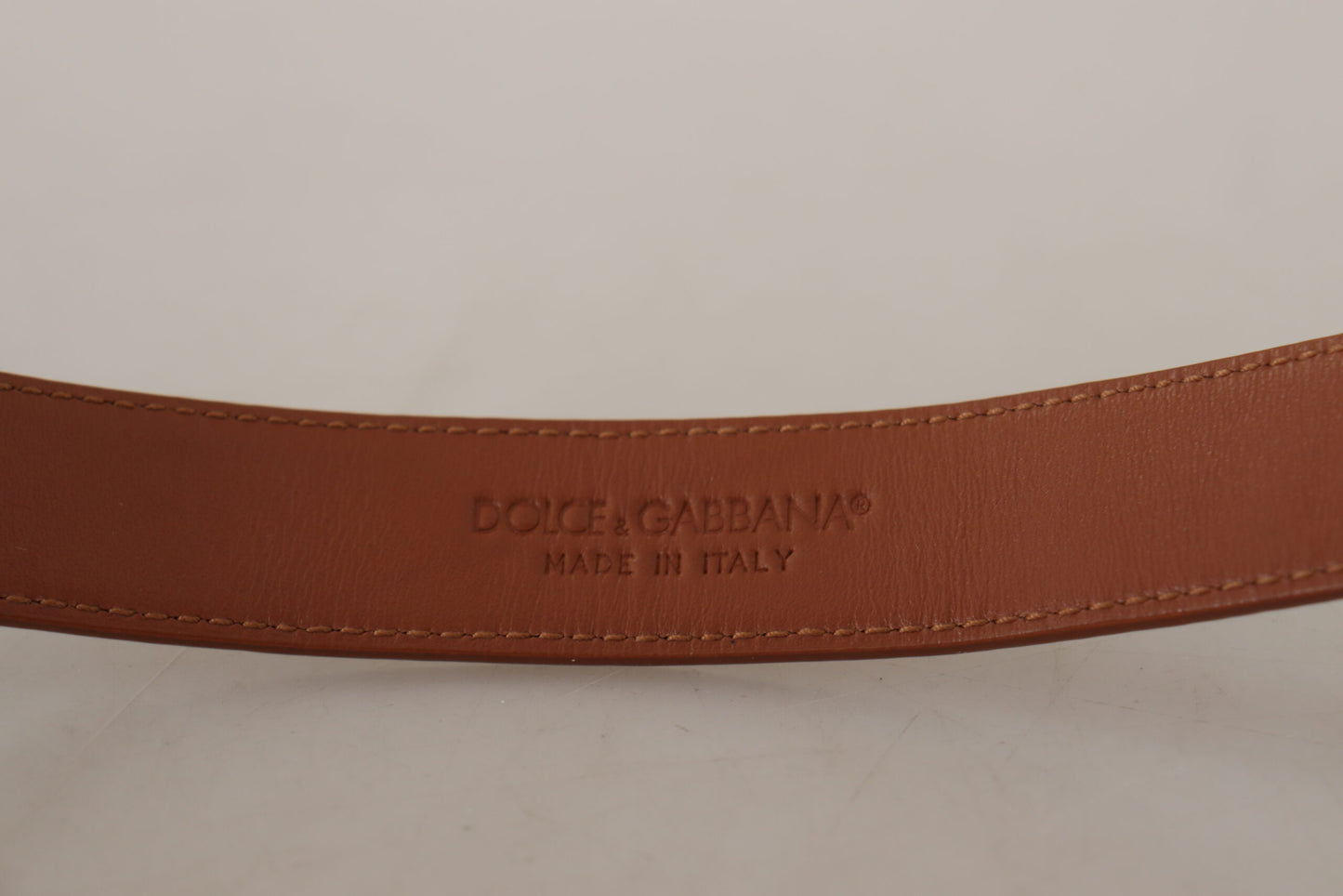 Dolce & Gabbana Elegant Leather Belt with Logo Buckle